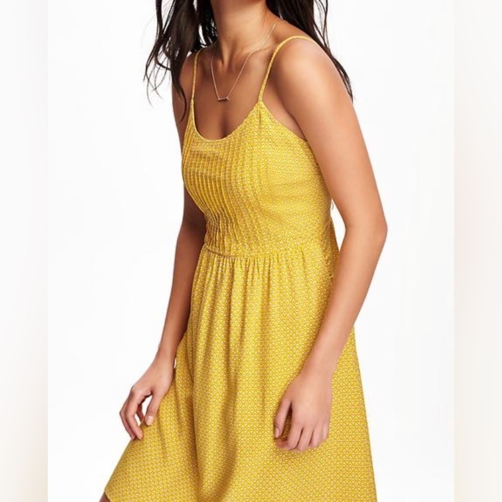 Old Navy Sundress in Cherry Yellow, Spaghetti Straps.